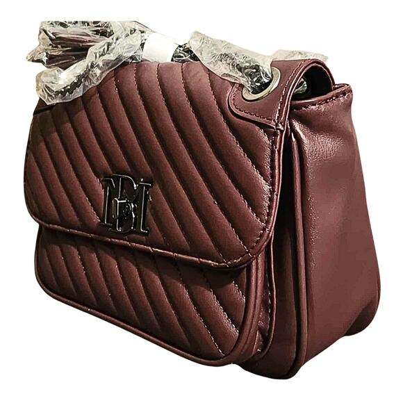 Badgley Mischka Quilted Burgundy Handbag – Elegant & New! - Picture 3 of 5